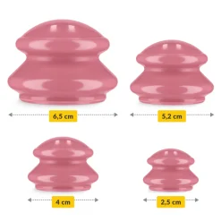 Bańki chińskie gumowe 4 szt. różowe