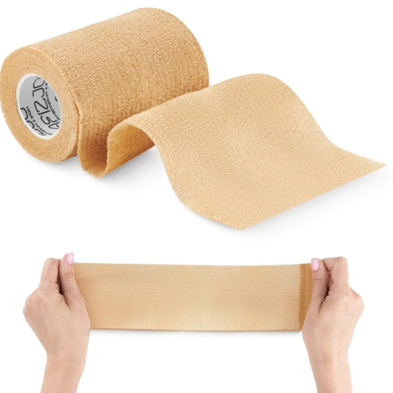 Bandaż kohezyjny samoprzylepny 4,5 m × 10 cm beżowy