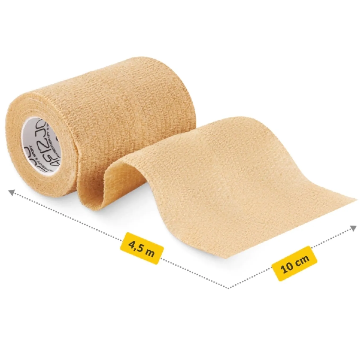 Bandaż kohezyjny samoprzylepny 4,5 m × 10 cm beżowy