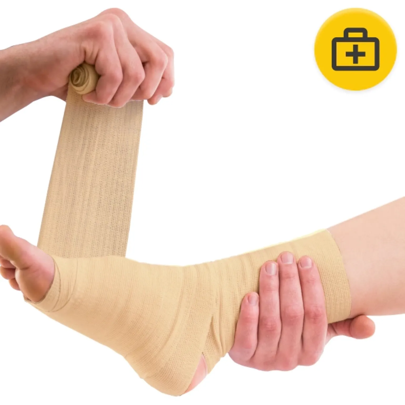 Bandaż kohezyjny samoprzylepny 4,5 m × 10 cm beżowy