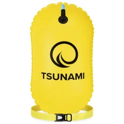 Bojka asekuracyjna do pływania dmuchana TSUNAMI żółta