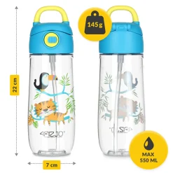 Butelka na wodę dla dzieci DŻUNGLA 550 ml