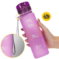 Butelka sportowa na wodę 650 ml różowa