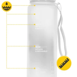 Butelka sportowa na wodę 650 ml szara