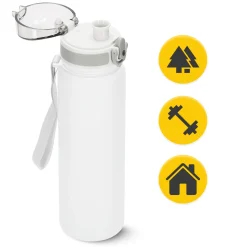 Butelka sportowa na wodę 650 ml szara