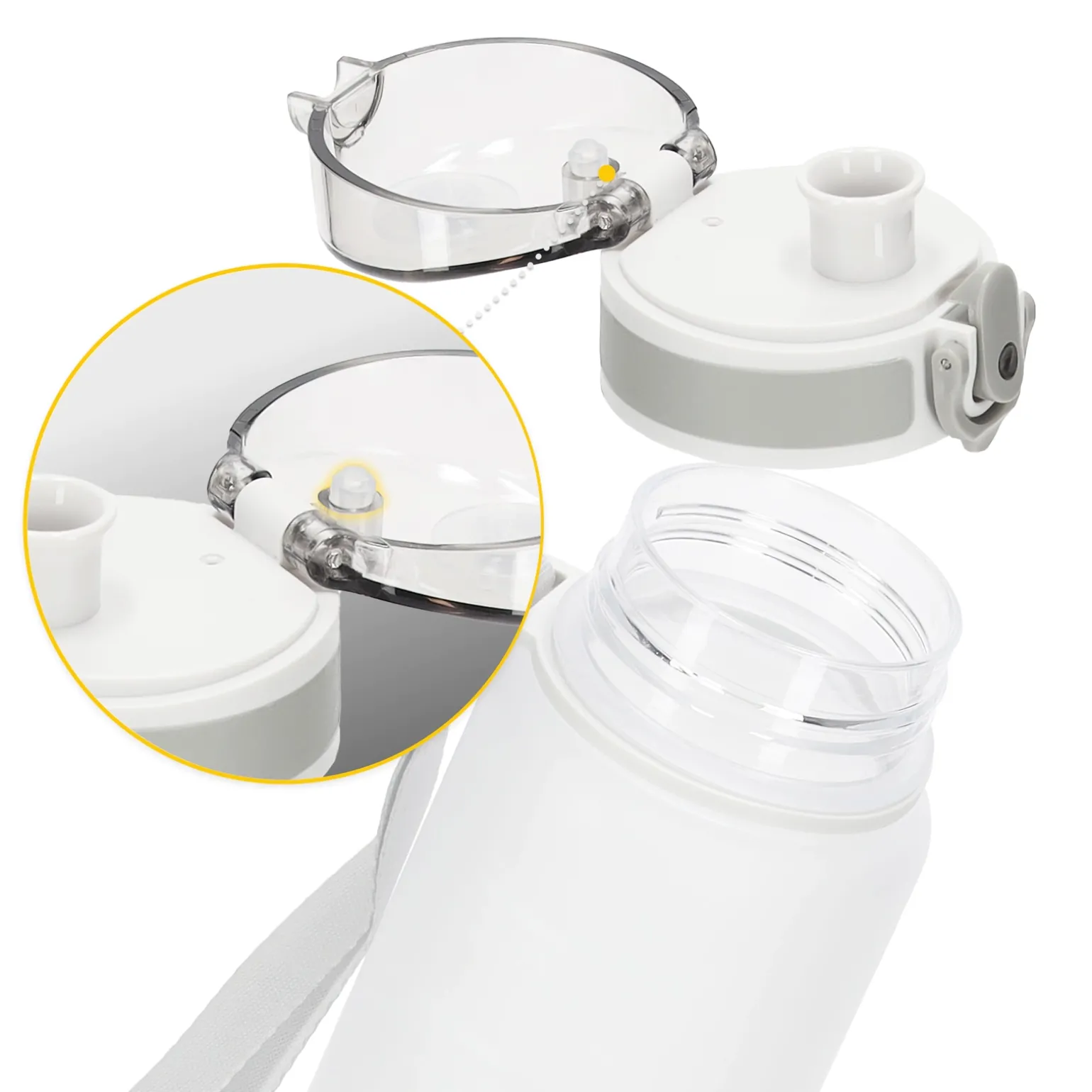 Butelka sportowa na wodę 650 ml szara