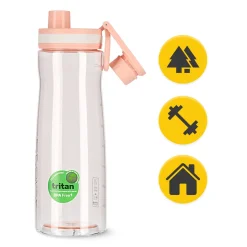 Butelka sportowa na wodę 850 ml różowa