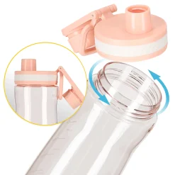Butelka sportowa na wodę 850 ml różowa