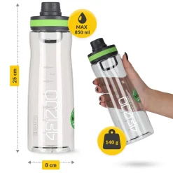Butelka sportowa na wodę 850 ml zielona