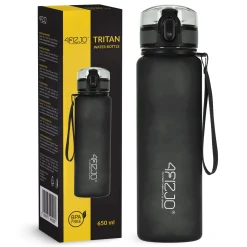 Butelka sportowa na wodę 650 ml czarna