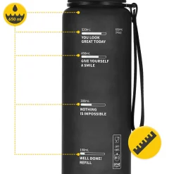 Butelka sportowa na wodę 650 ml czarna