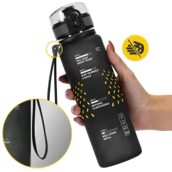 Butelka sportowa na wodę 650 ml czarna