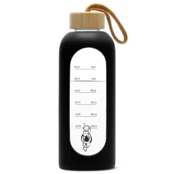 Butelka szklana na wodę 750 ml czarna