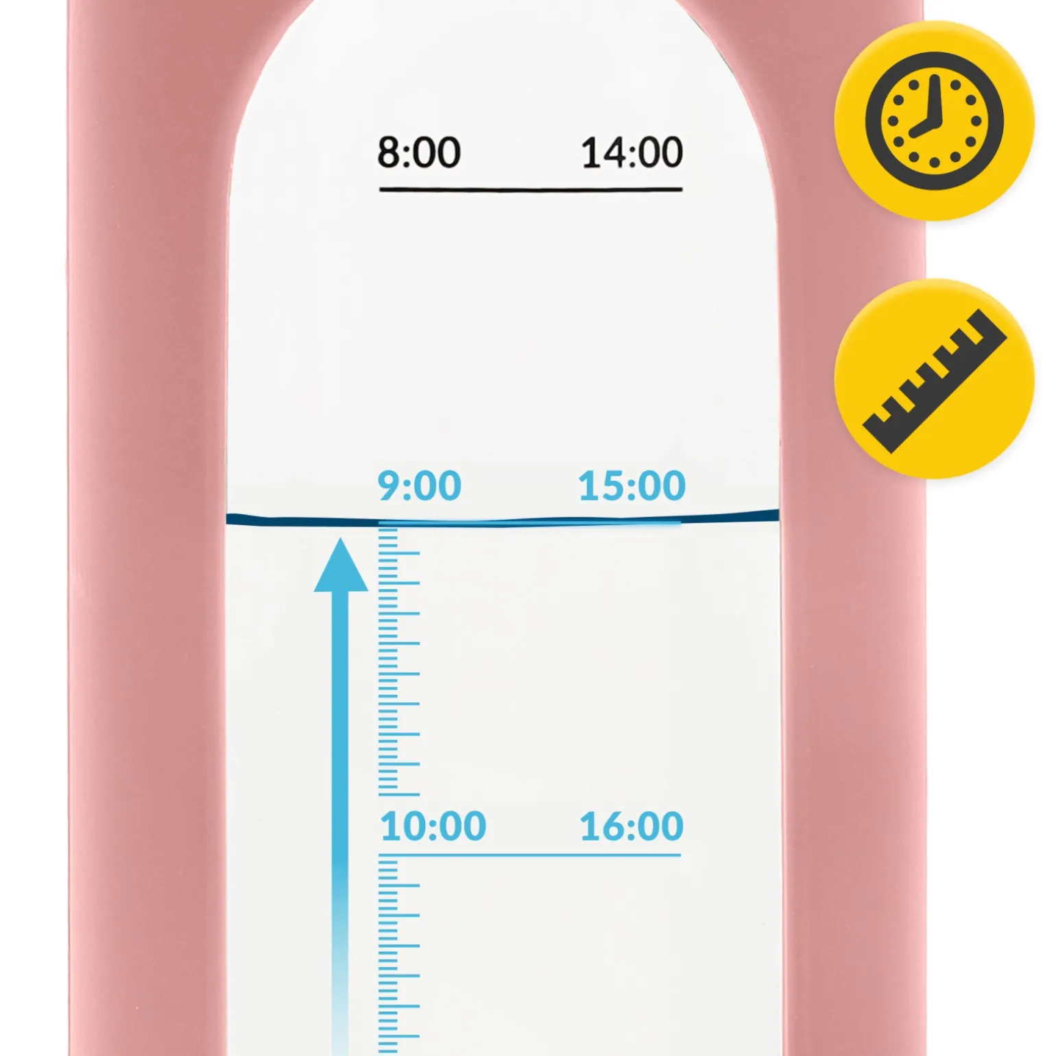 Butelka szklana na wodę 750 ml różowa