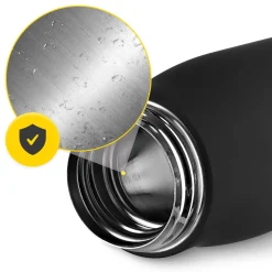 Butelka termiczna 540 ml z paskiem czarna