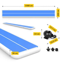 Ścieżka akrobatyczna AIR MAT PRO 15 x 2 x 0,3 m z pompką