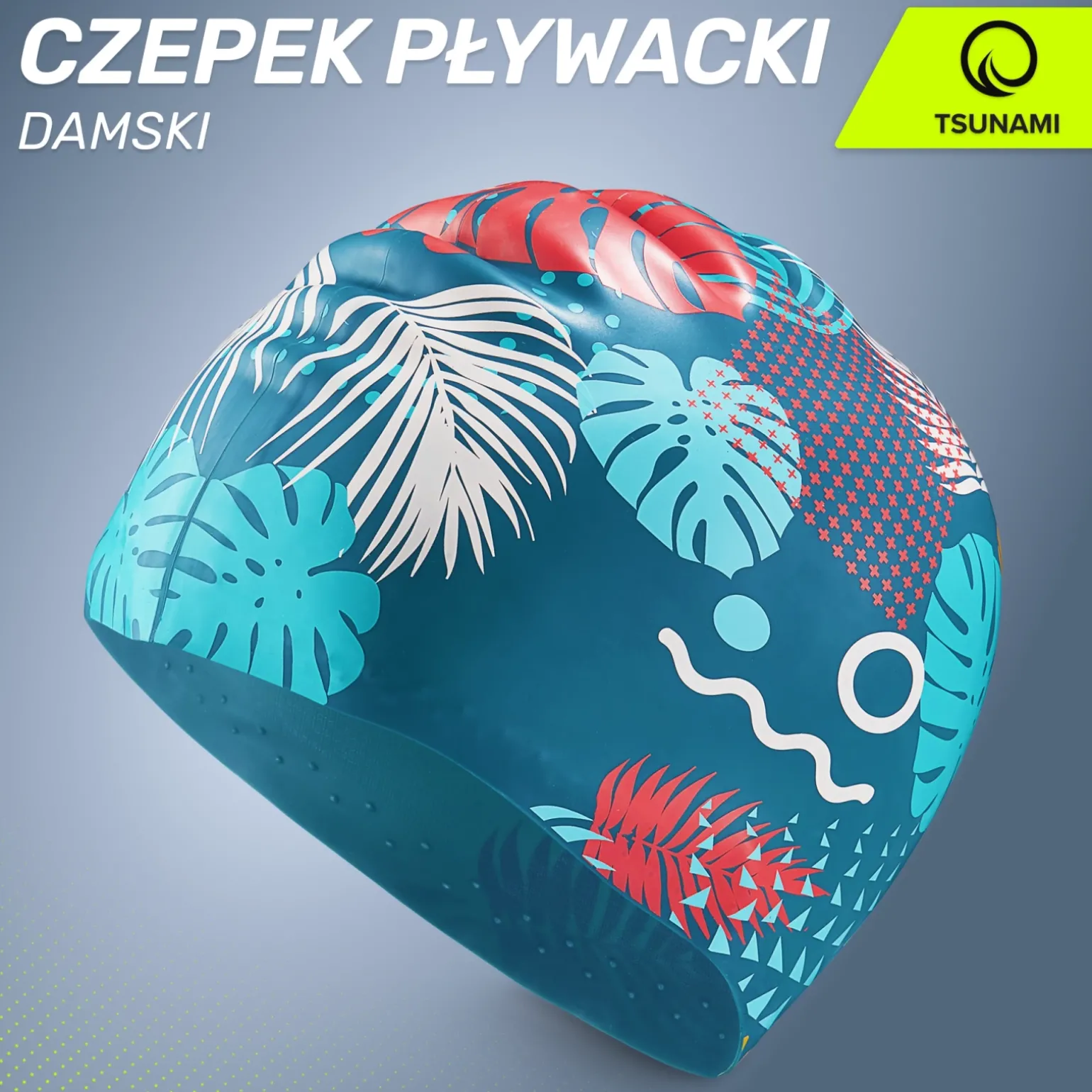 Czepek na basen damski TSUNAMI LEAFS
