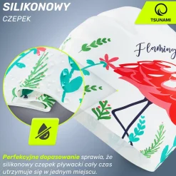 Czepek na basen damski TSUNAMI FLAMINGO