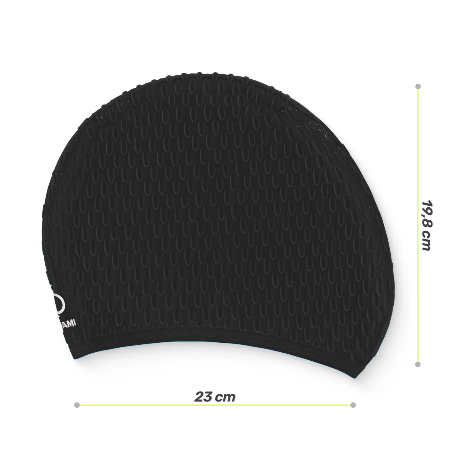 Czepek na basen damski TSUNAMI TEXTURE czarny