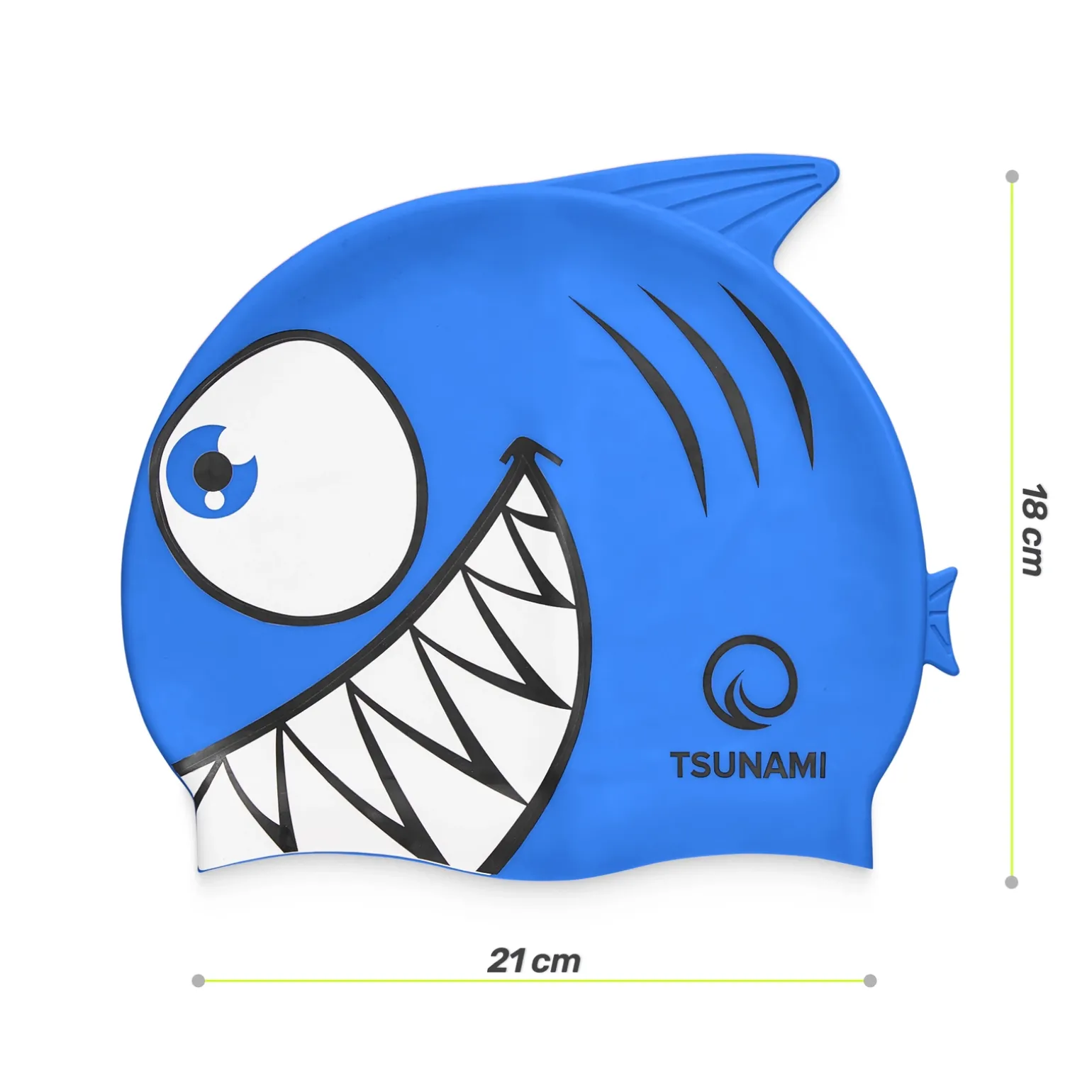 Czepek na basen dla dzieci TSUNAMI SHARK niebieski