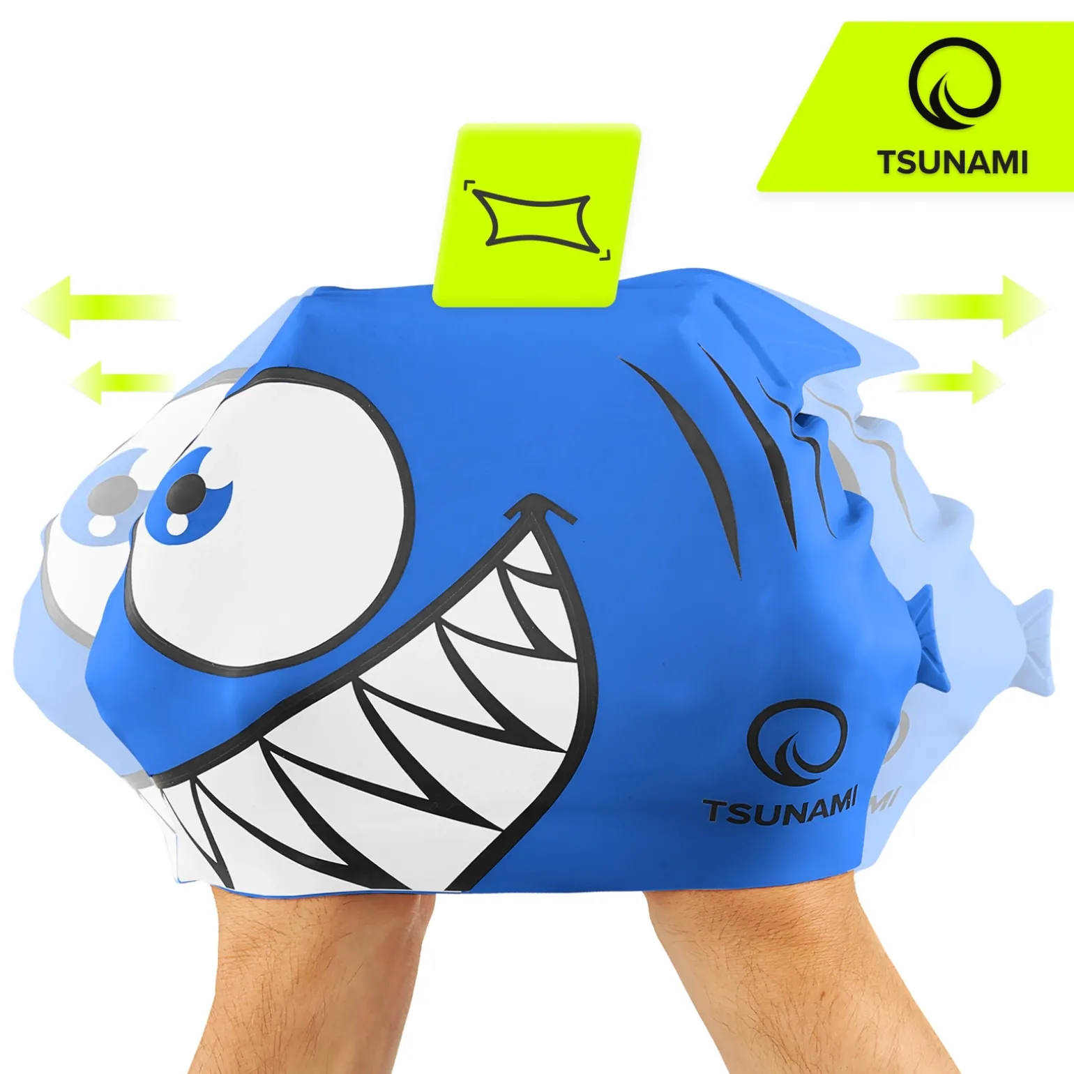 Czepek na basen dla dzieci TSUNAMI SHARK niebieski