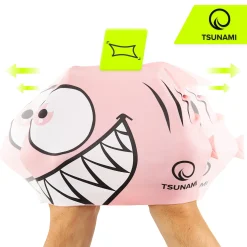 Czepek na basen dla dzieci TSUNAMI SHARK różowy