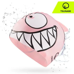Czepek na basen dla dzieci TSUNAMI SHARK różowy