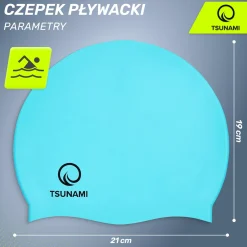 Czepek na basen dla dzieci TSUNAMI niebieski