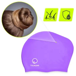 Czepek na basen unisex TSUNAMI fioletowy