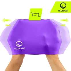 Czepek na basen unisex TSUNAMI fioletowy