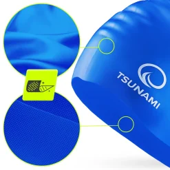 Czepek na basen unisex TSUNAMI PRO niebieski
