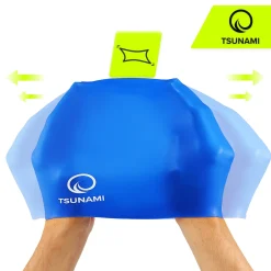 Czepek na basen unisex TSUNAMI PRO niebieski