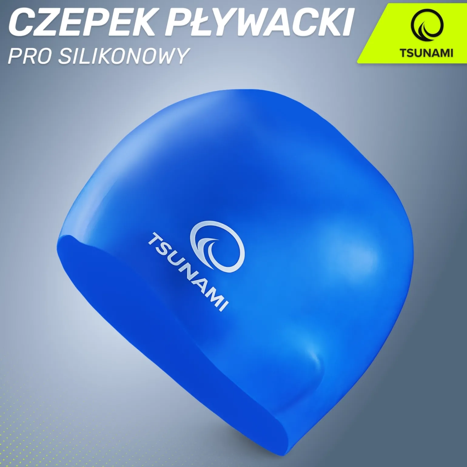 Czepek na basen unisex TSUNAMI PRO niebieski