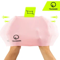 Czepek na basen unisex TSUNAMI różowy