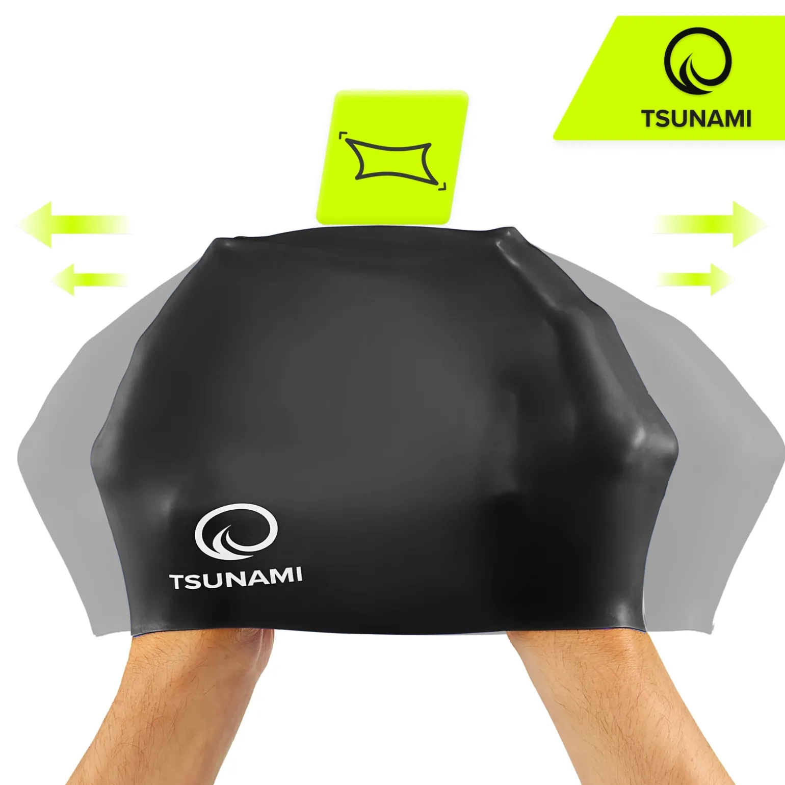 Czepek na basen unisex TSUNAMI PRO czarny