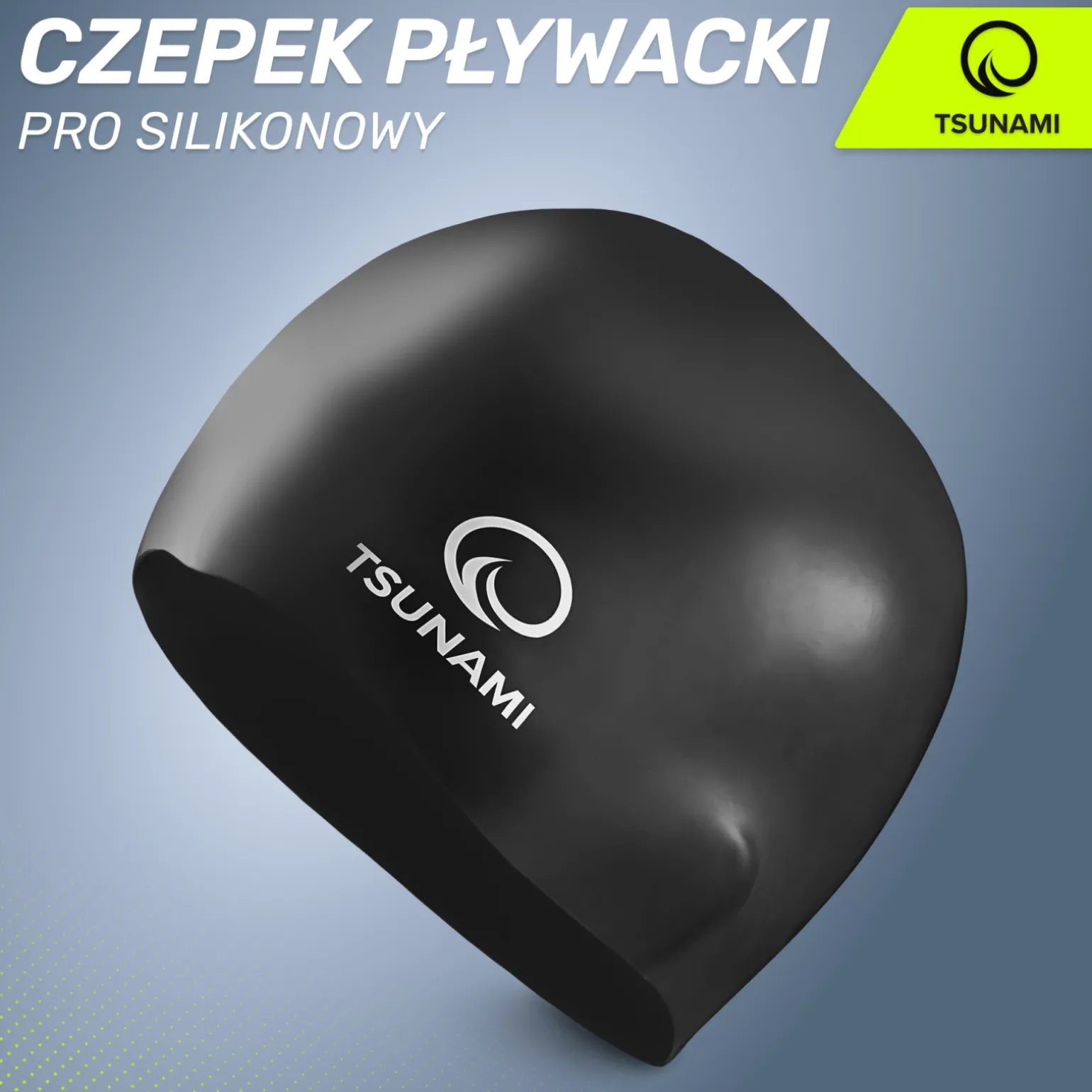 Czepek na basen unisex TSUNAMI PRO czarny
