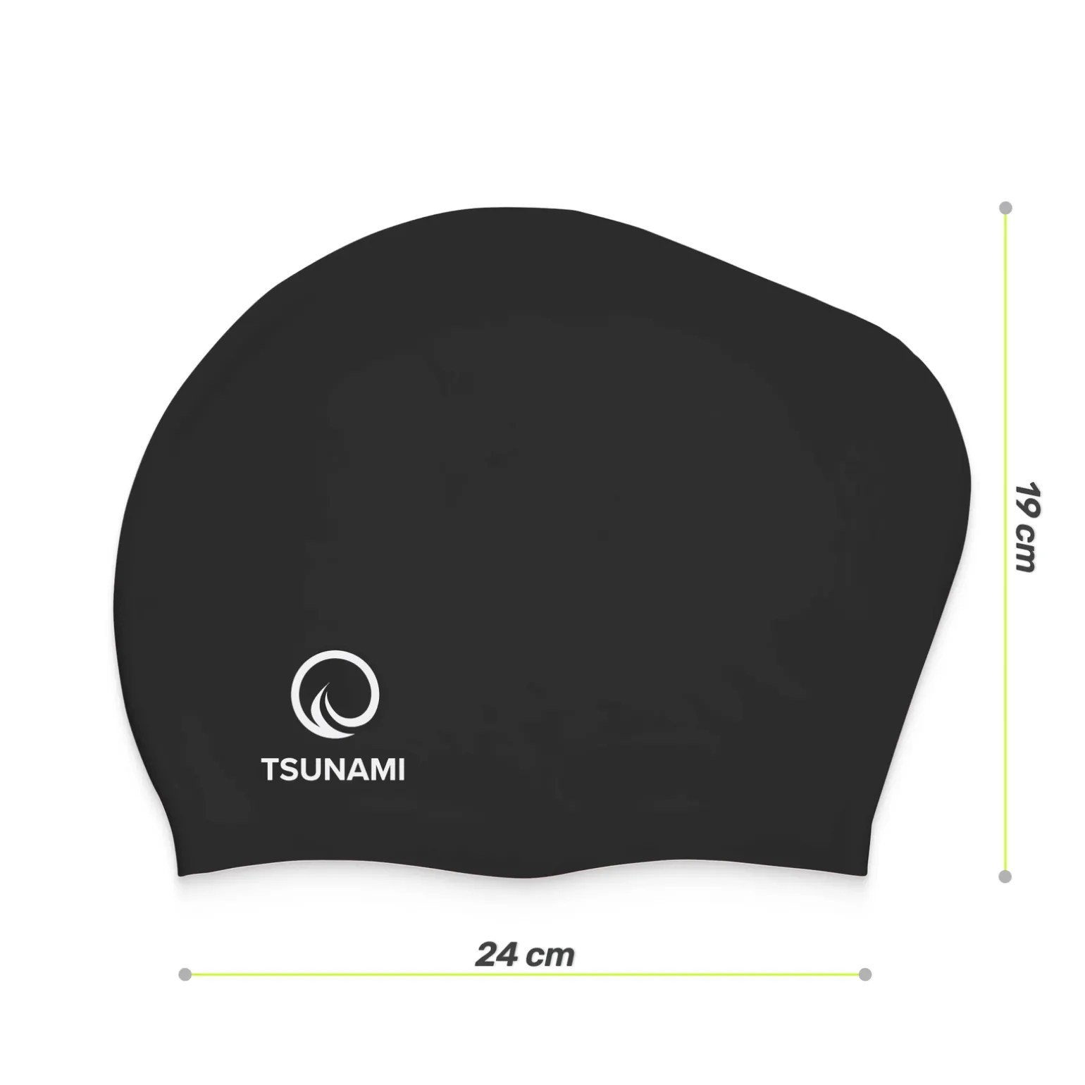 Czepek na basen unisex TSUNAMI czarny