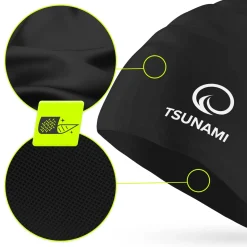 Czepek na basen unisex TSUNAMI czarny