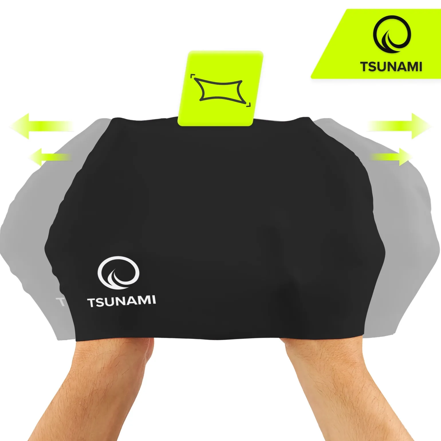 Czepek na basen unisex TSUNAMI czarny