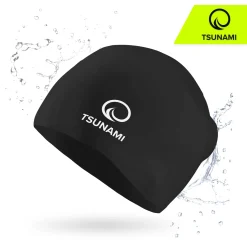 Czepek na basen unisex TSUNAMI czarny