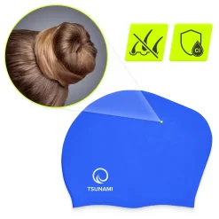 Czepek na basen unisex TSUNAMI granatowy