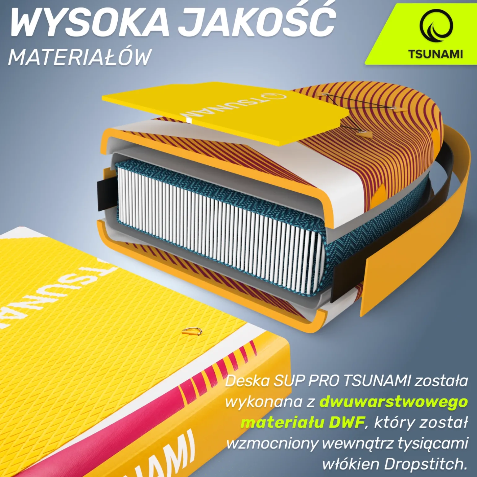 Deska SUP PRO TSUNAMI paddle board 350 cm T11