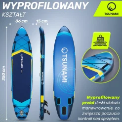 Deska SUP PRO TSUNAMI paddle board 350 cm T13