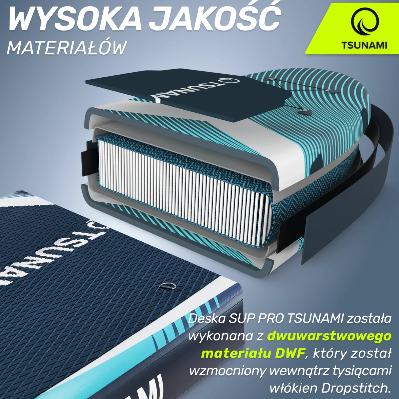Deska SUP PRO TSUNAMI paddle board 350 cm T12