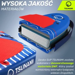 Deska SUP TSUNAMI paddle board 350 cm T04