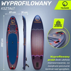 Deska SUP TSUNAMI paddle board 350 cm T05