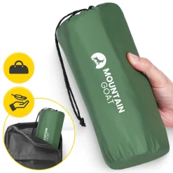 Dmuchany materac turystyczny jednoosobowy Mountain Goat khaki