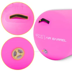Dmuchany wałek gimnastyczny AIR BARREL 75 cm różowy
