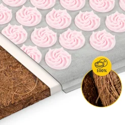 ECO Mata do akupresury z poduszką XL różowa