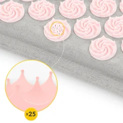 ECO Mata do akupresury z poduszką XL różowa